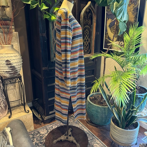 Nikki ribbed stripe duster cardigan plus size - Picture 6 of 12